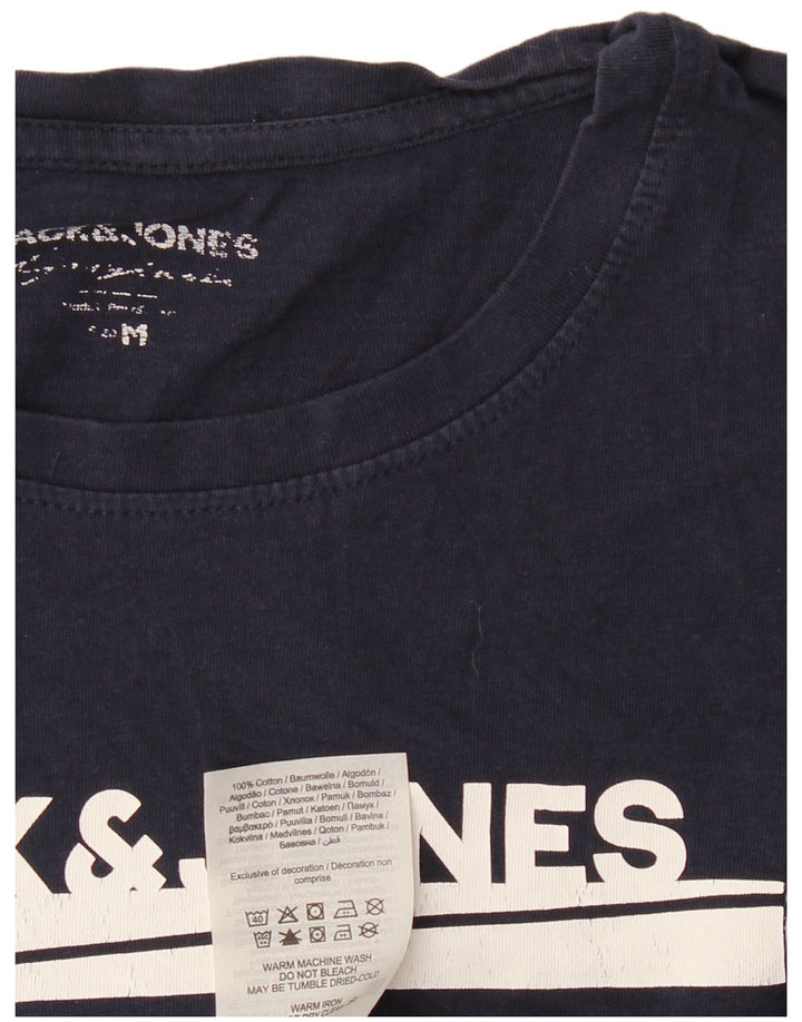 JACK & JONES T-shirt grafica da uomo in cotone medio blu navy