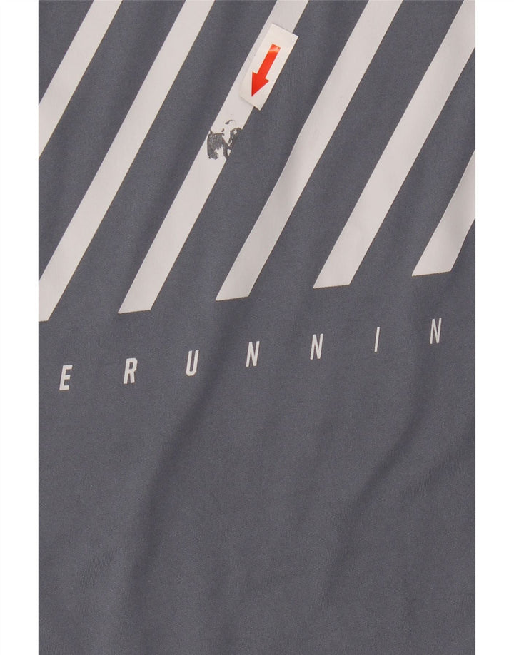 T-shirt grafica Nike da uomo Dri Fit Top XL poliestere a righe grigie