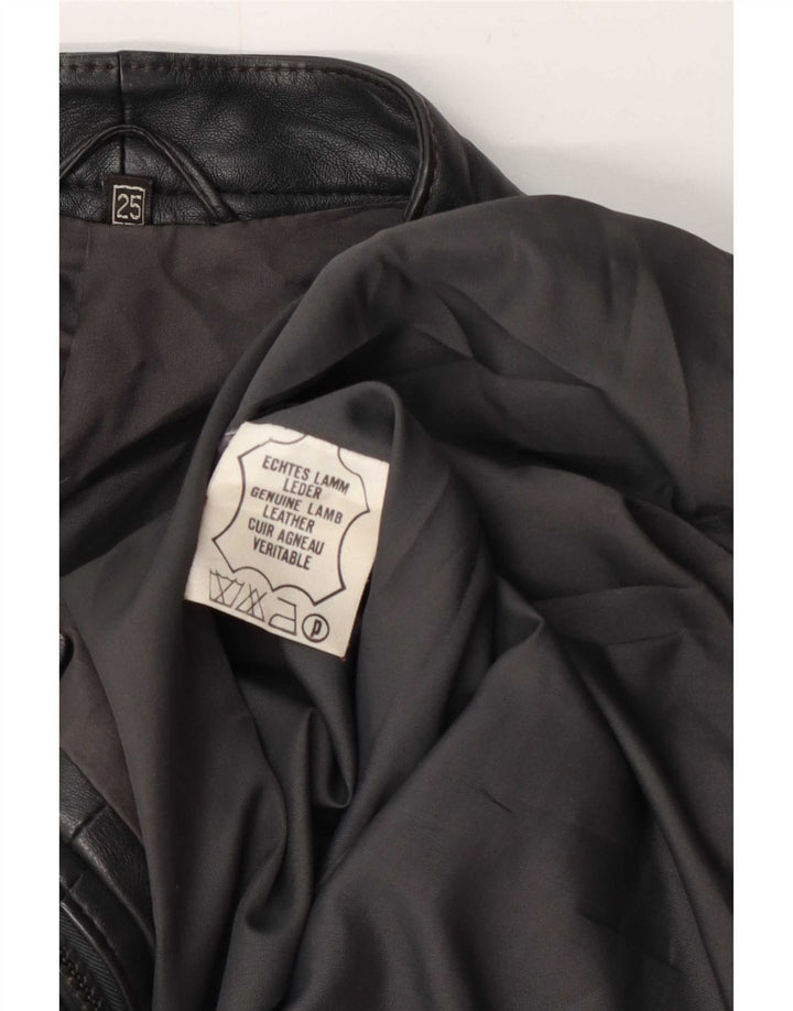 Giacca in pelle vintage da uomo UK 38 Grigio medio