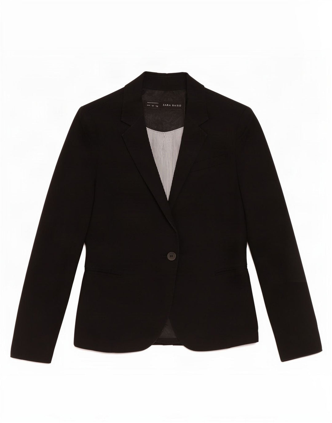 Giacca blazer a 1 bottone da donna Zara UK 14 grande nera