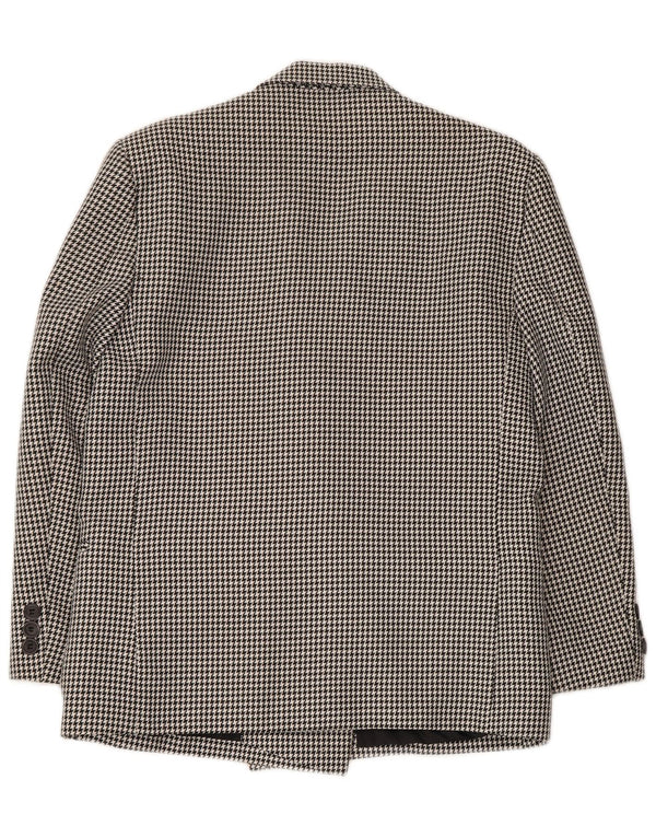 Giacca blazer doppiopetto da donna CLASSIC UK 14 grande pied de poule nero