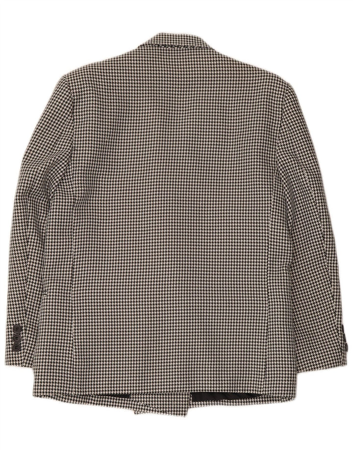Giacca blazer doppiopetto da donna CLASSIC UK 14 grande pied de poule nero