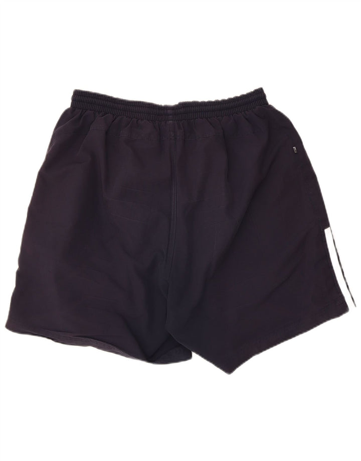 Pantaloncini sportivi da uomo Adidas medi in poliestere blu navy