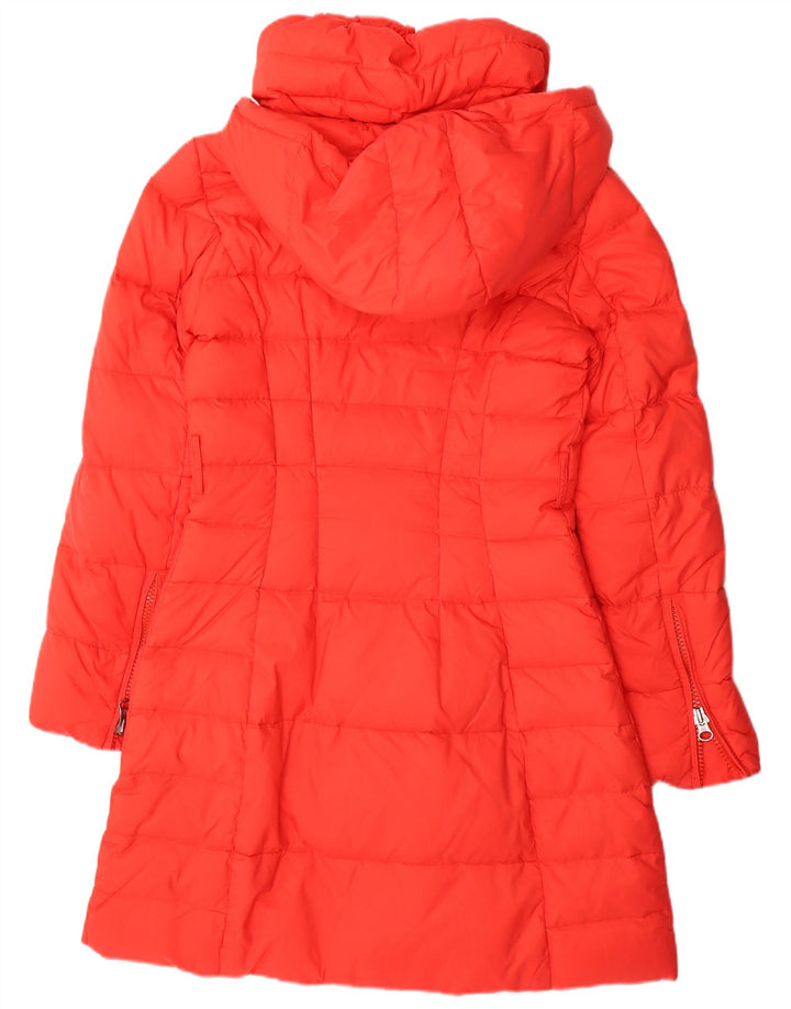 Cappotto imbottito con cappuccio da donna Benetton IT 44 Arancio medio Poliammide