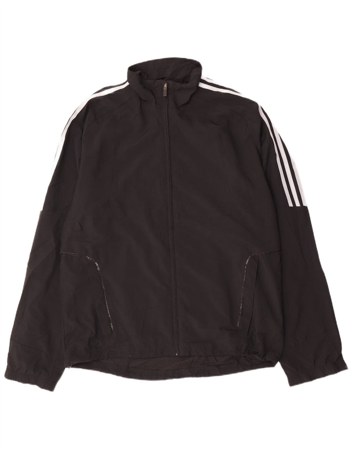 Giacca da uomo Adidas Climalite Top Jacket Medium Black Colourblock