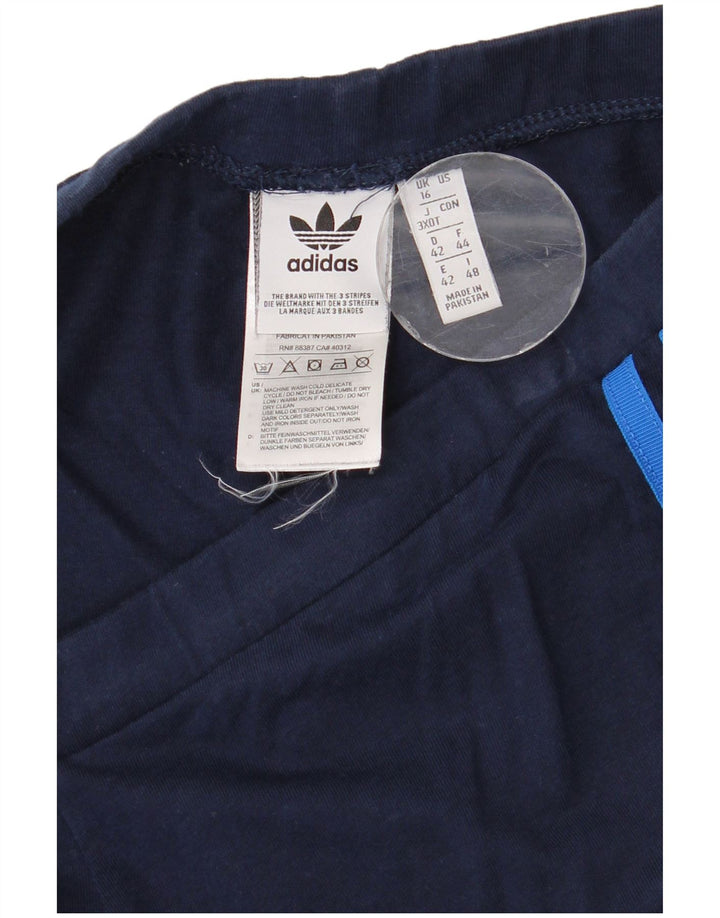 Leggings Adidas da donna UK 16 grande cotone blu navy