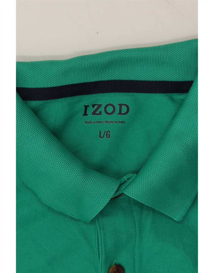 IZOD Mens Polo Shirt Large Green Cotton Vintage Izod and Second-Hand Izod from Messina Hembry 