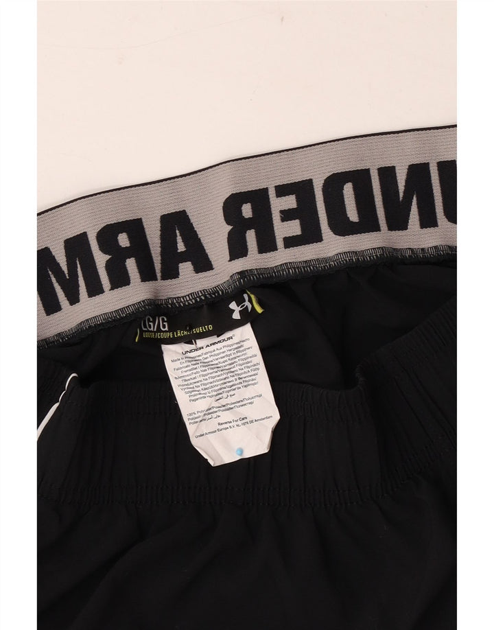 Pantaloncini sportivi con grafica da uomo Under Armour, grandi, in poliestere color block nero