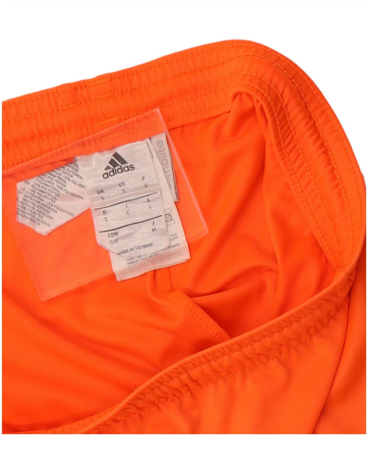 Pantaloncini sportivi Adidas Climalite da uomo piccoli in poliestere arancione