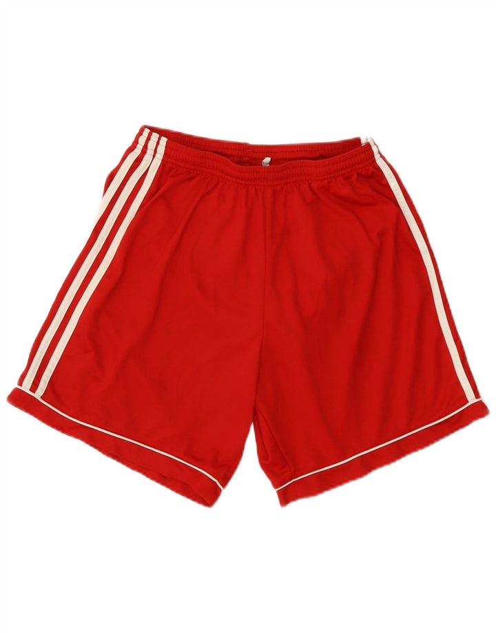 Pantaloncini sportivi Adidas Climalite da uomo in poliestere rosso medio
