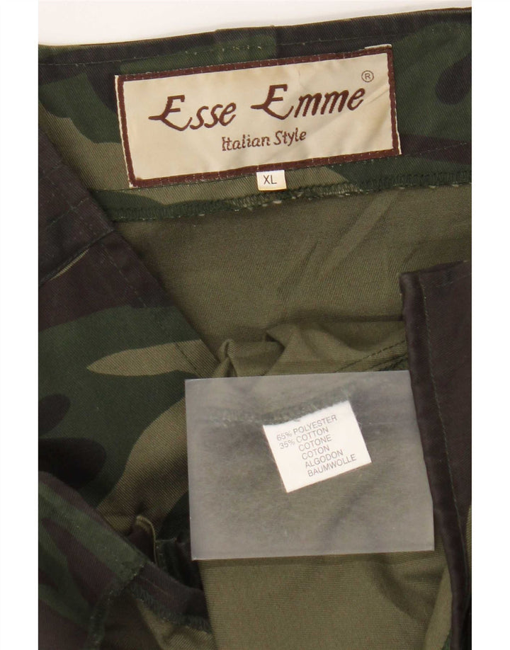 ESSE EMME Gilet da uomo UK 42 XL Poliestere mimetico kaki