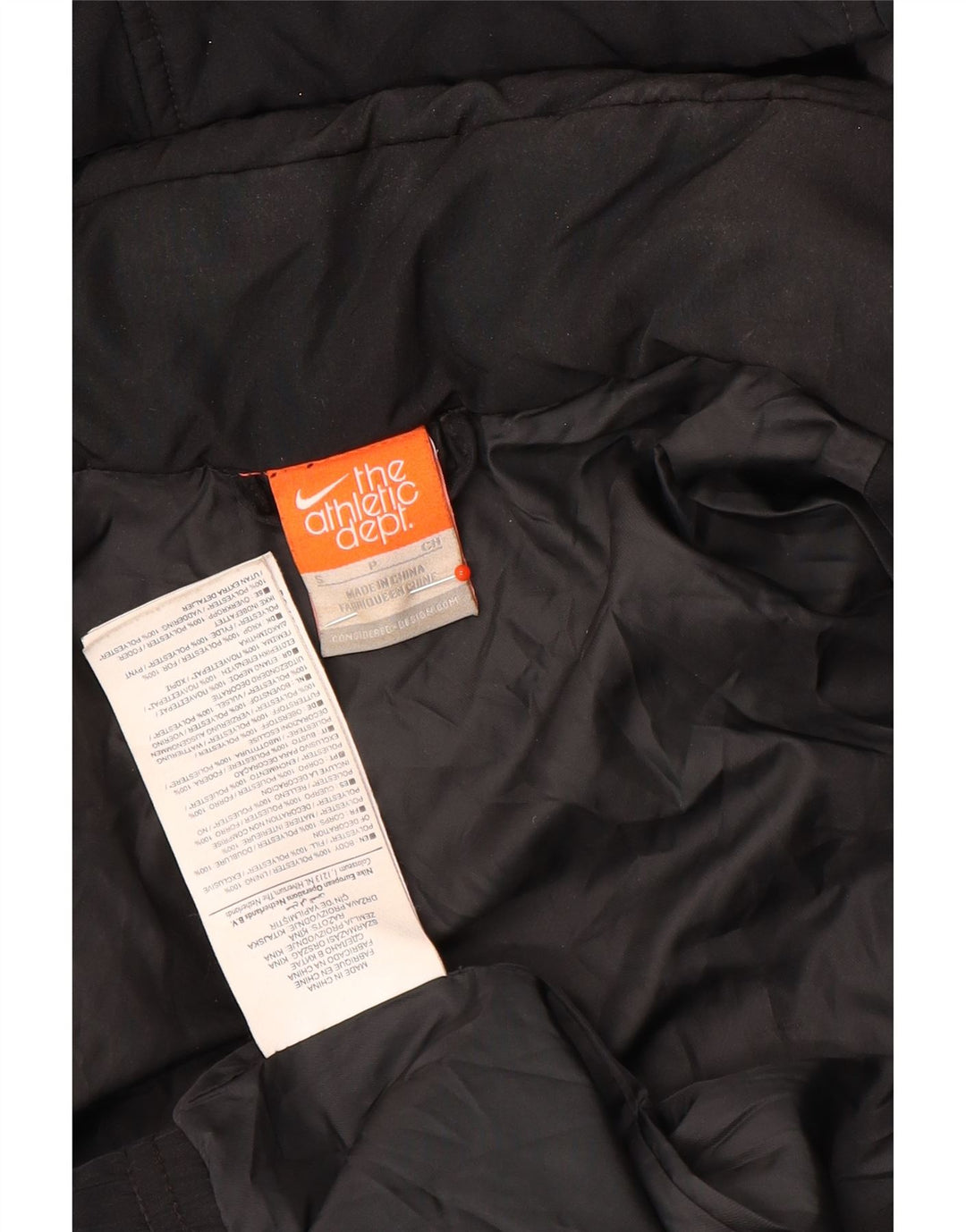 Giacca a vento con cappuccio da donna Nike UK 10 Small Nero Poliestere