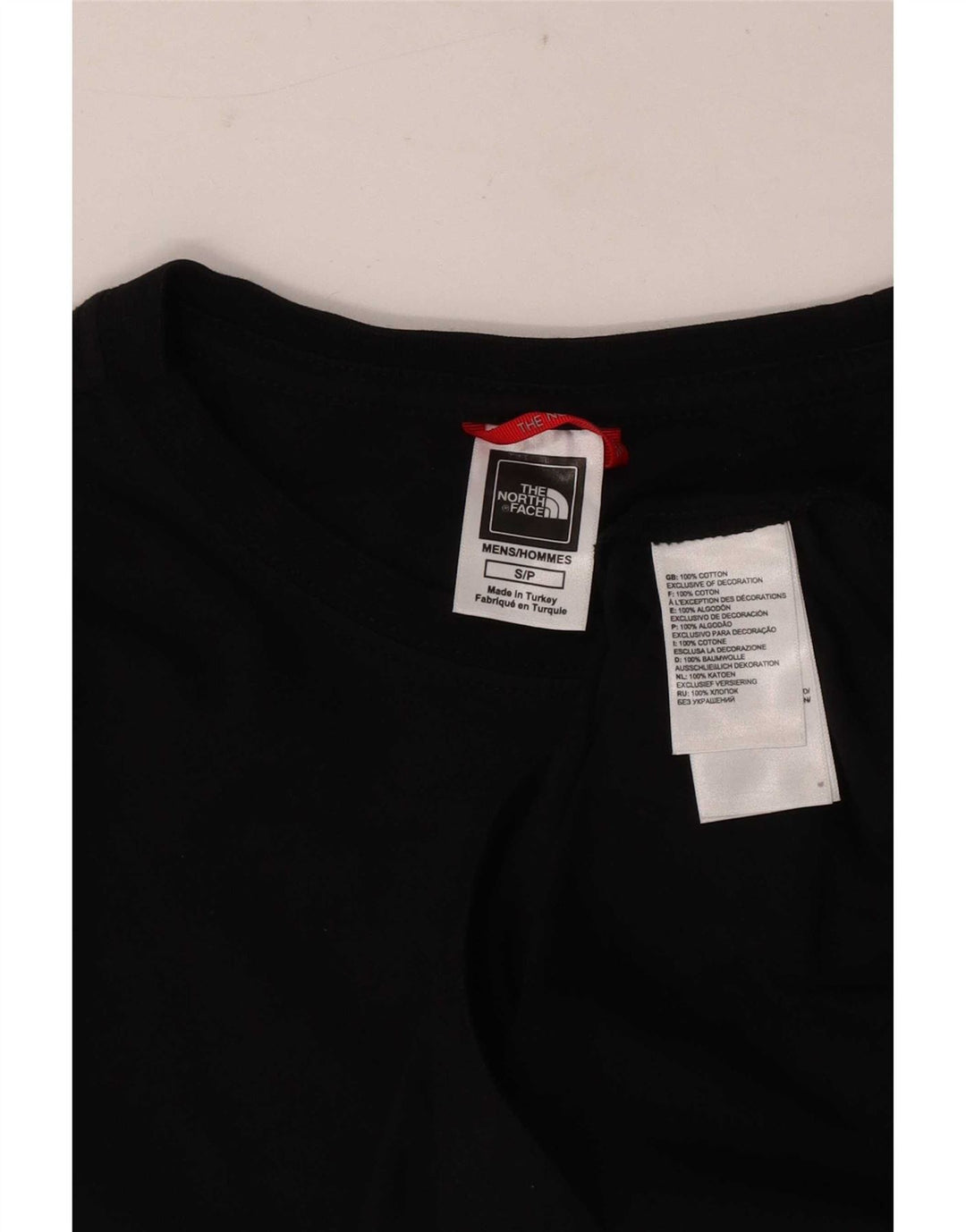 The North Face Maglietta grafica da uomo a manica lunga piccola in cotone nero