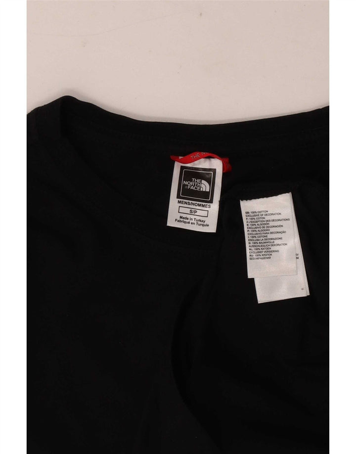 The North Face Maglietta grafica da uomo a manica lunga piccola in cotone nero