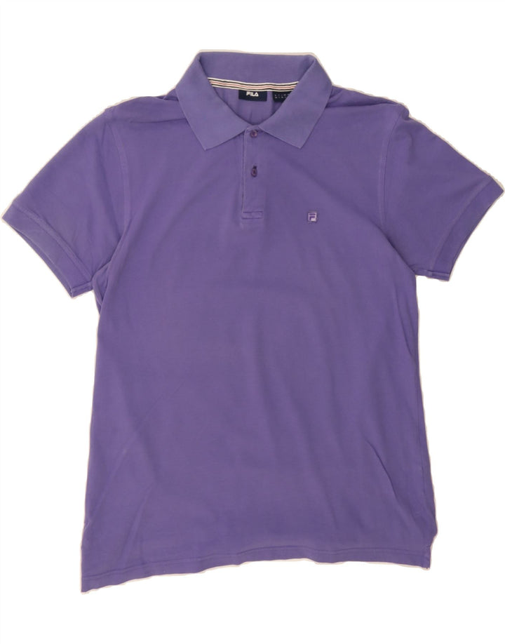 FILA Mens Polo Shirt Large Purple Cotton Vintage Fila and Second-Hand Fila from Messina Hembry 