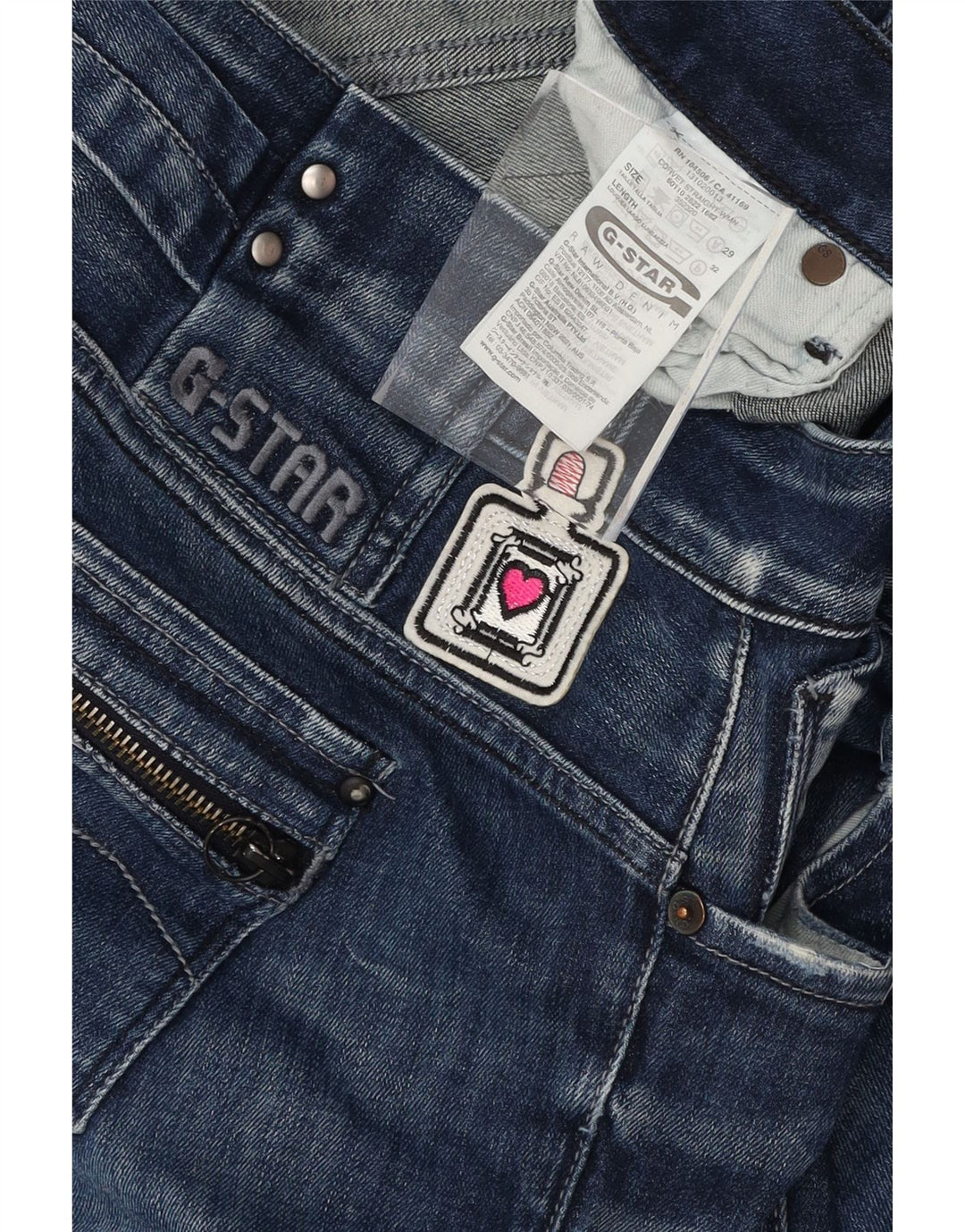 G-STAR Womens Straight Jeans W29 L32 Navy Blue Cotton Vintage G-Star and Second-Hand G-Star from Messina Hembry 
