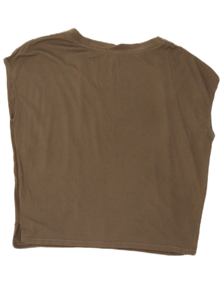 JIGSAW Camicetta oversize da donna Top UK 14 Medio Khaki Modal