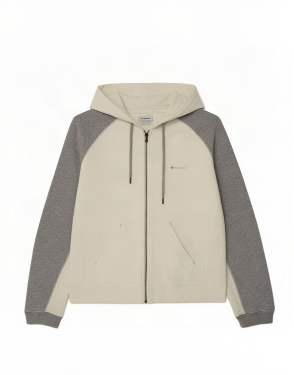 Felpa con cappuccio grafica da donna Champion UK 10 Small Cotone color block bianco
