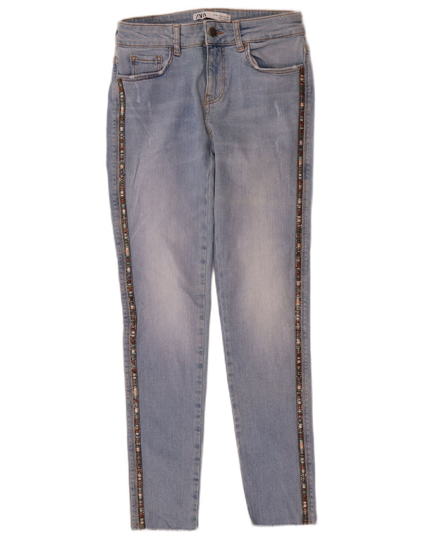 Jeans skinny da donna Zara EU 38 Small W28 L27 Cotone blu