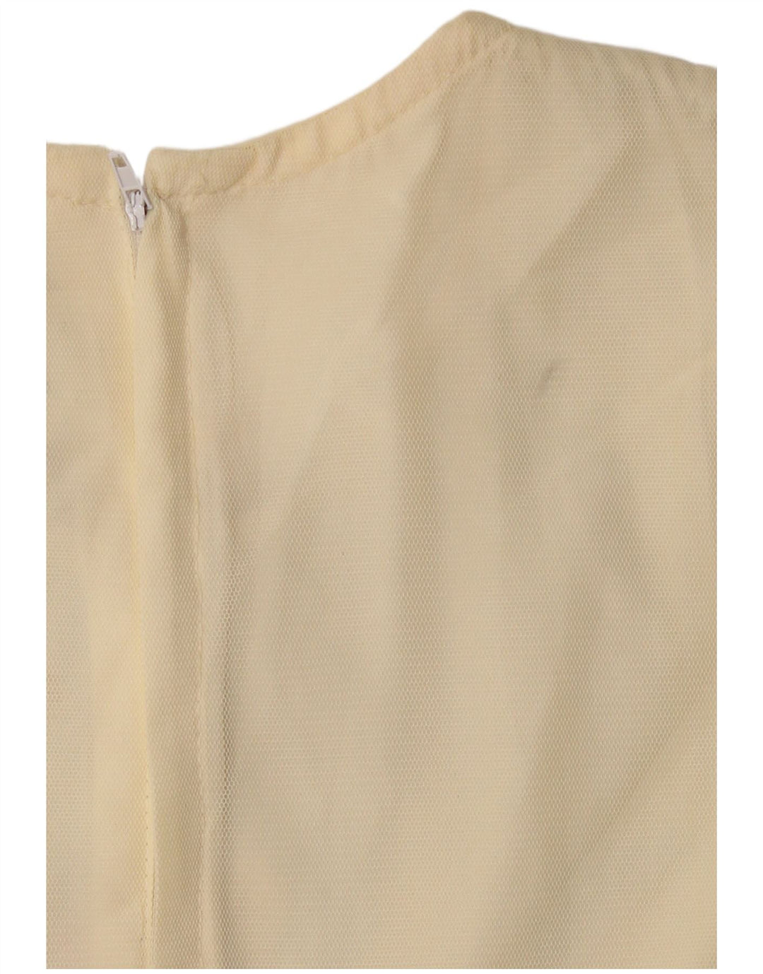 Abito a trapezio a maniche lunghe da donna VINTAGE US 6 Beige medio floreale