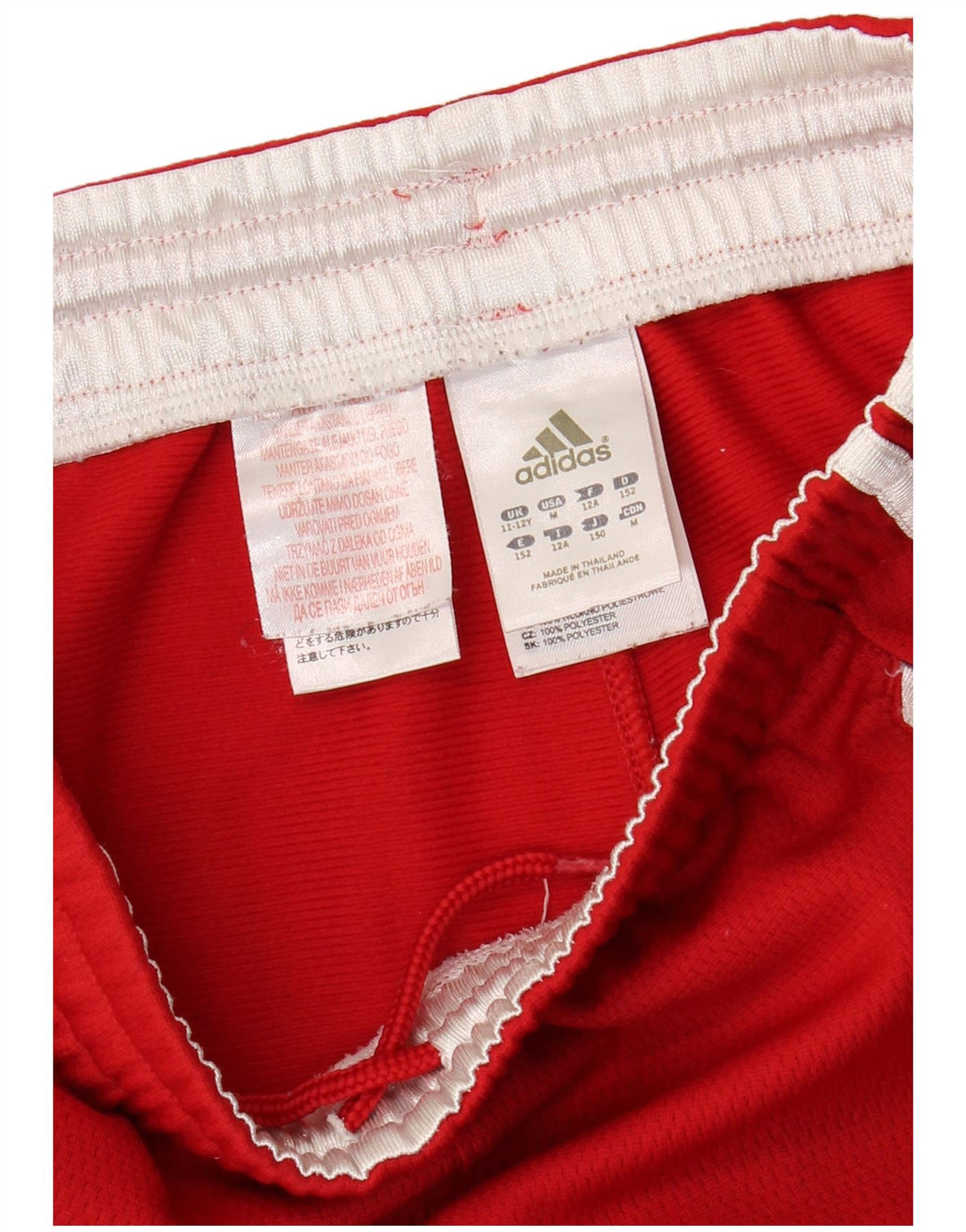 Pantaloni della tuta da bambina ADIDAS 11-12 anni in poliestere rosso