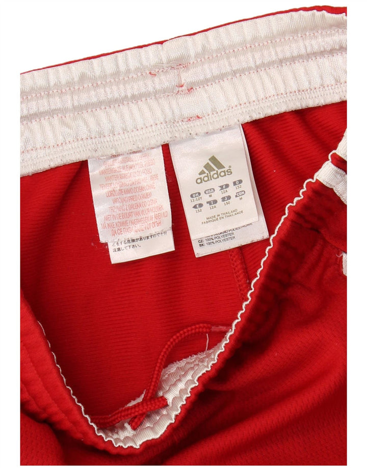 Pantaloni della tuta da bambina ADIDAS 11-12 anni in poliestere rosso