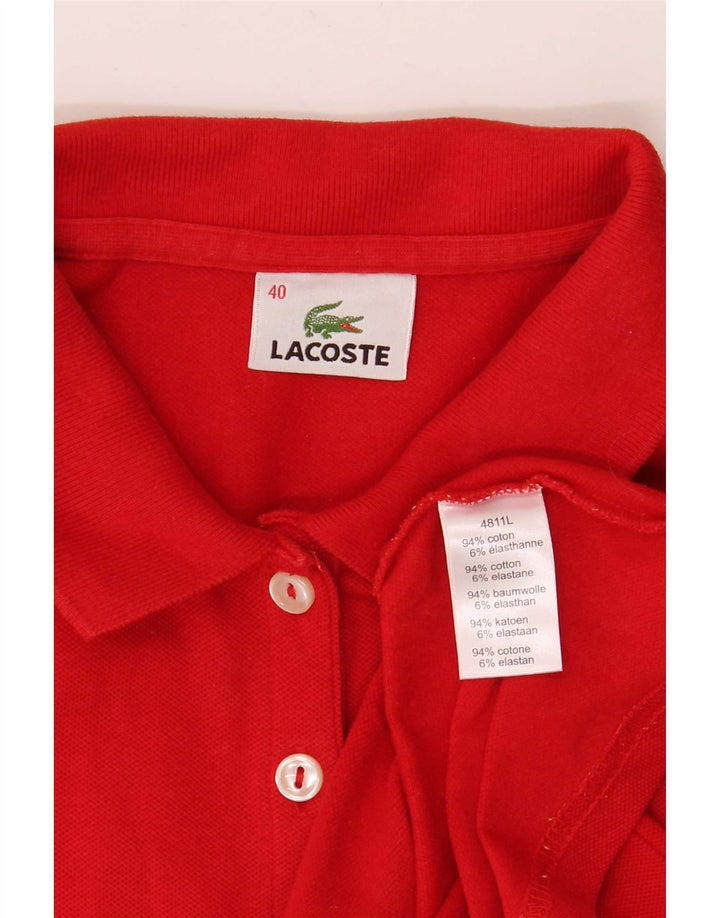Polo da donna Lacoste taglia 40 media rossa in cotone