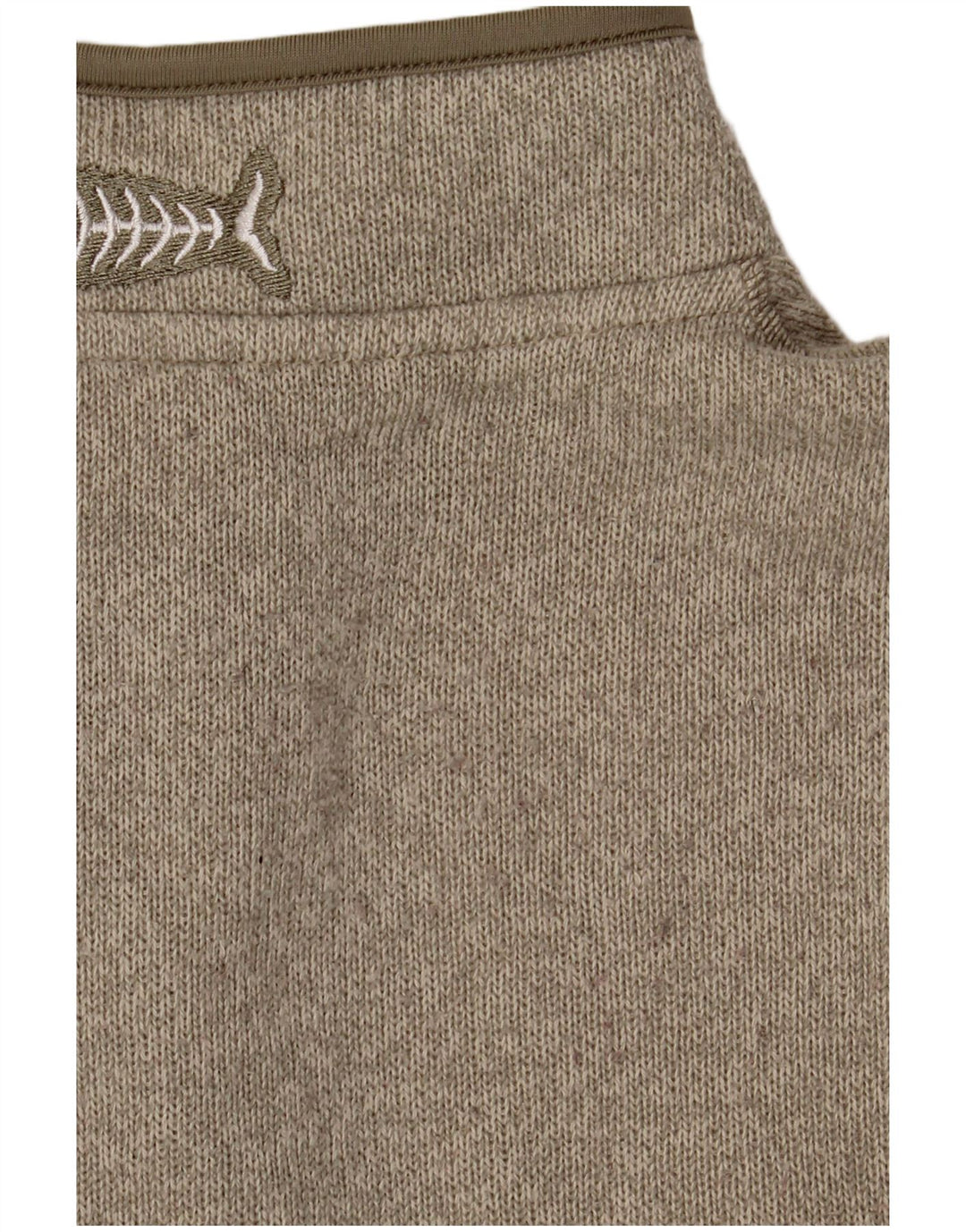 Maglione da uomo con collo con zip Weird Fish, grande poliestere kaki