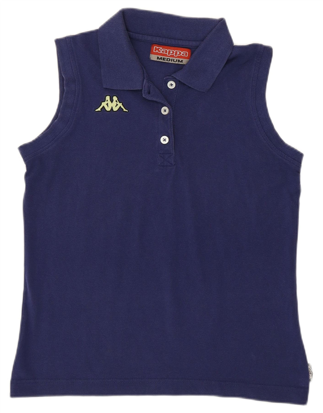Polo senza maniche Kappa da donna UK 12 medio blu navy