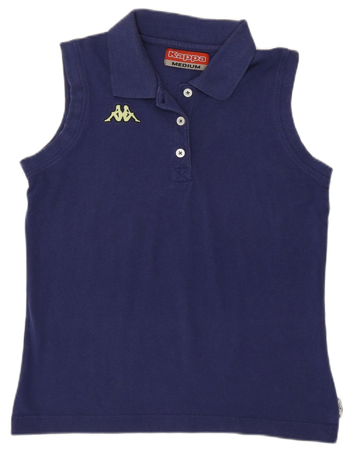 Polo senza maniche Kappa da donna UK 12 medio blu navy