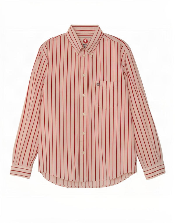 Camicia da uomo Murphy & Nye grande cotone gessato bianco sporco