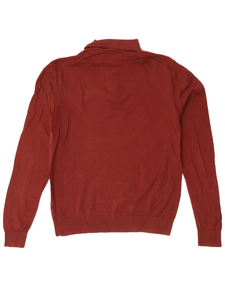 Maglione da uomo Marks & Spencer con collo alto in cotone marrone medio