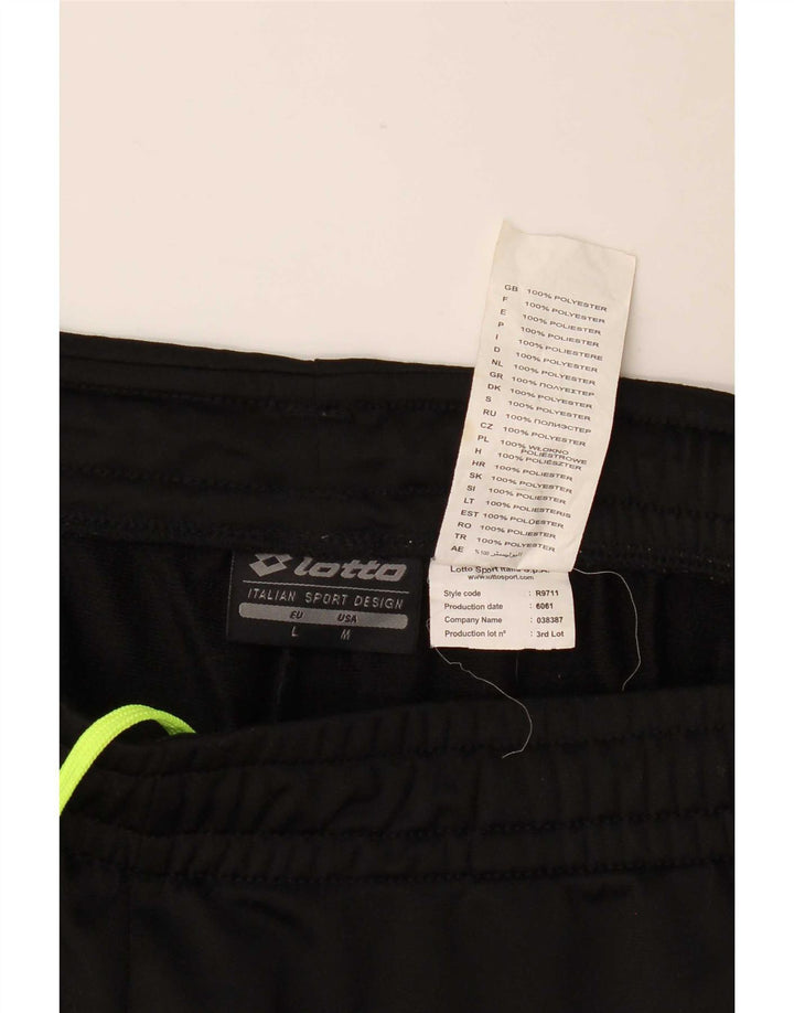 Pantaloni da tuta da uomo Lotto Joggers medio poliestere nero