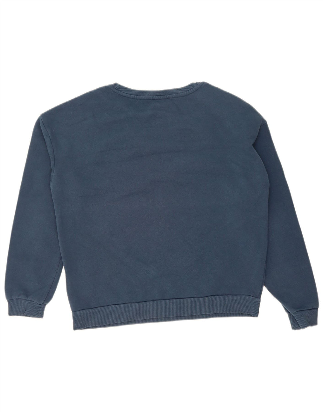 GUESS Womens Oversized Sweatshirt Jumper UK 14 Medium Navy Blue Cotton