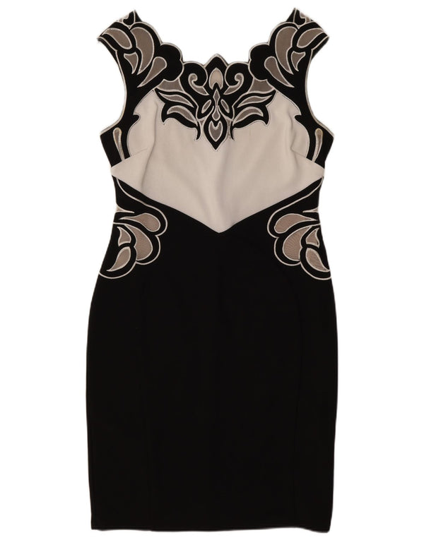 Abito tubino senza maniche da donna Lipsy UK 14 Grande poliestere Paisley nero