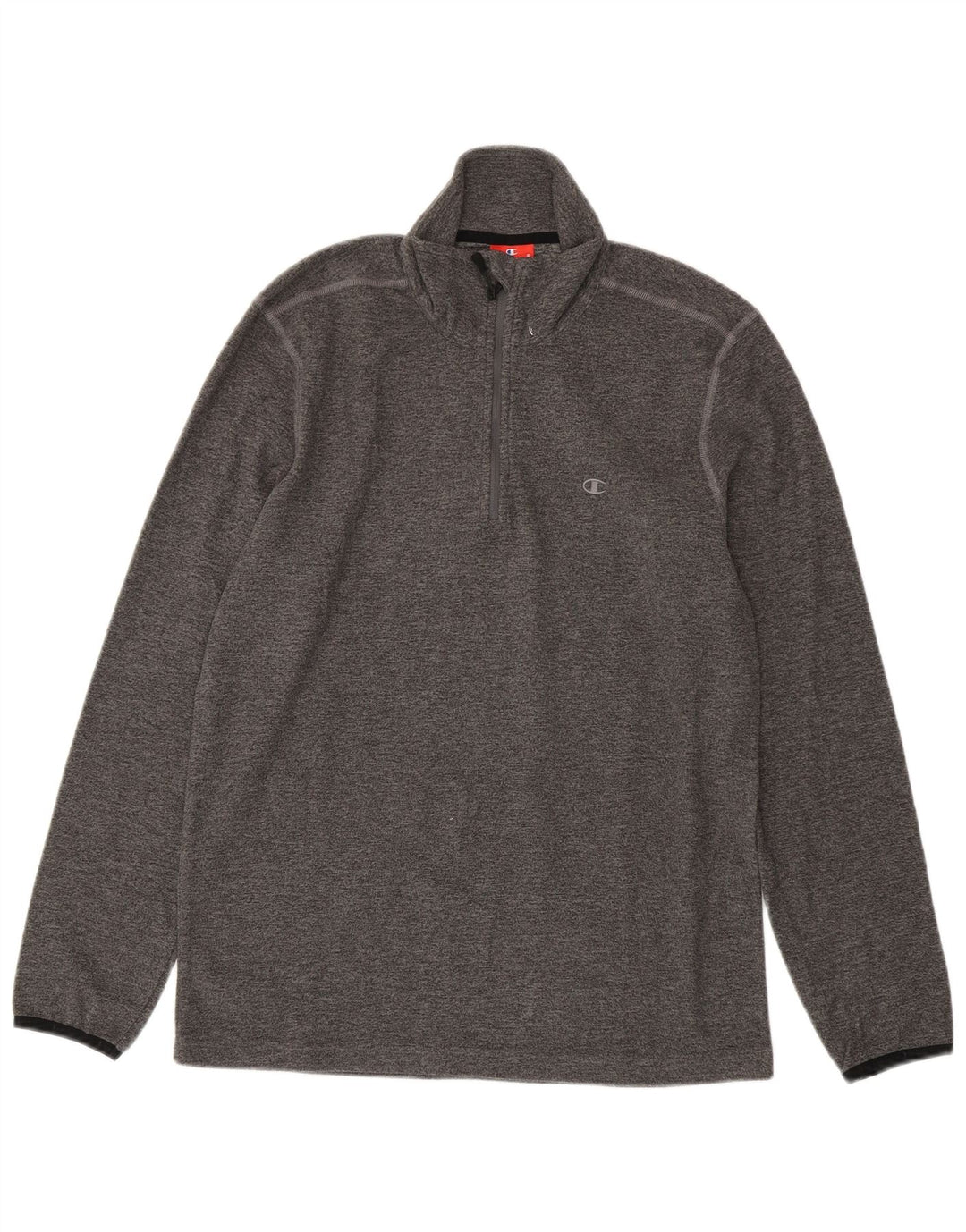 Maglione in pile da uomo con collo e zip CHAMPION Poliestere chiazzato grigio medio