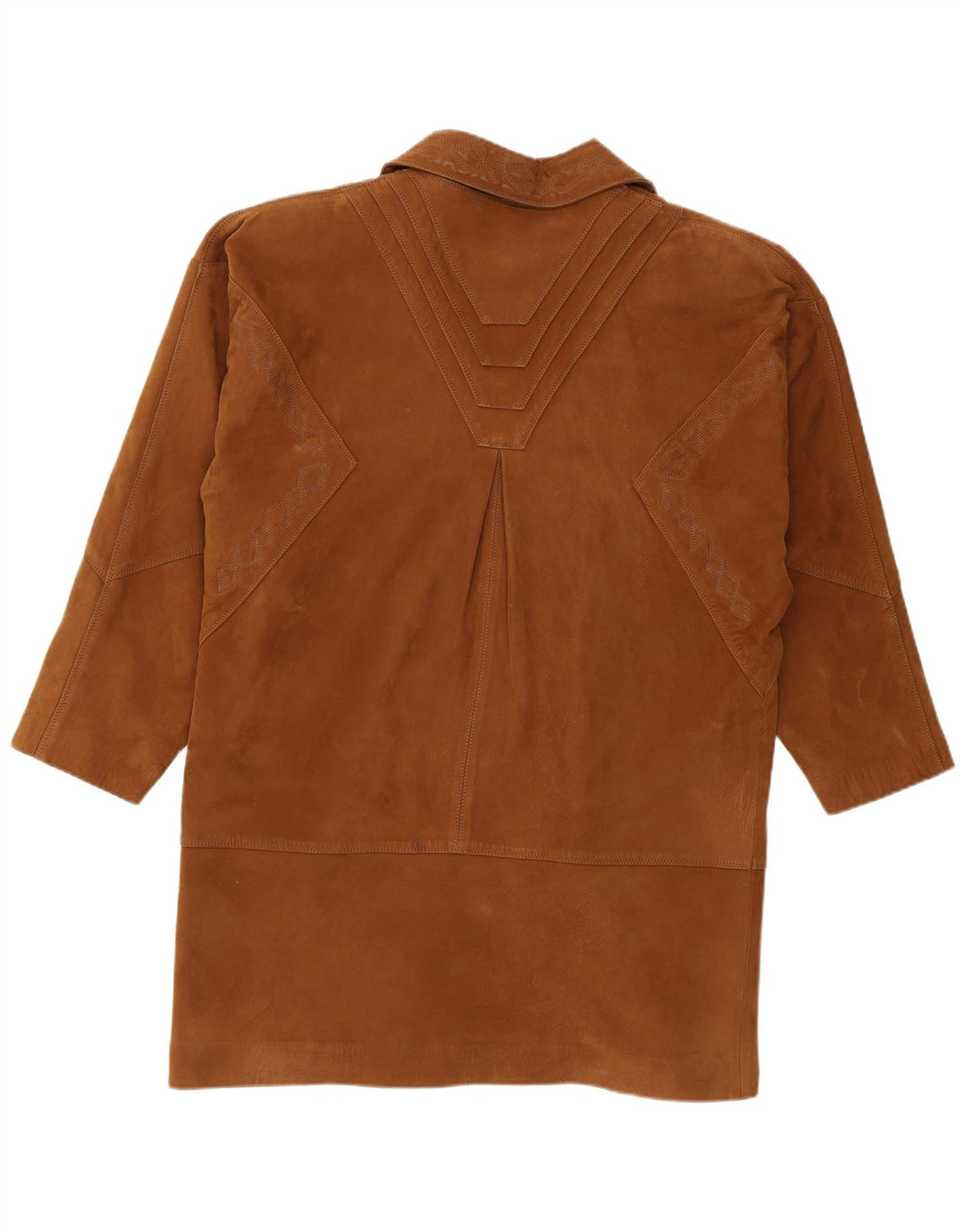 Soprabito da donna in pelle scamosciata HEITORN EU 46 XL in pelle marrone