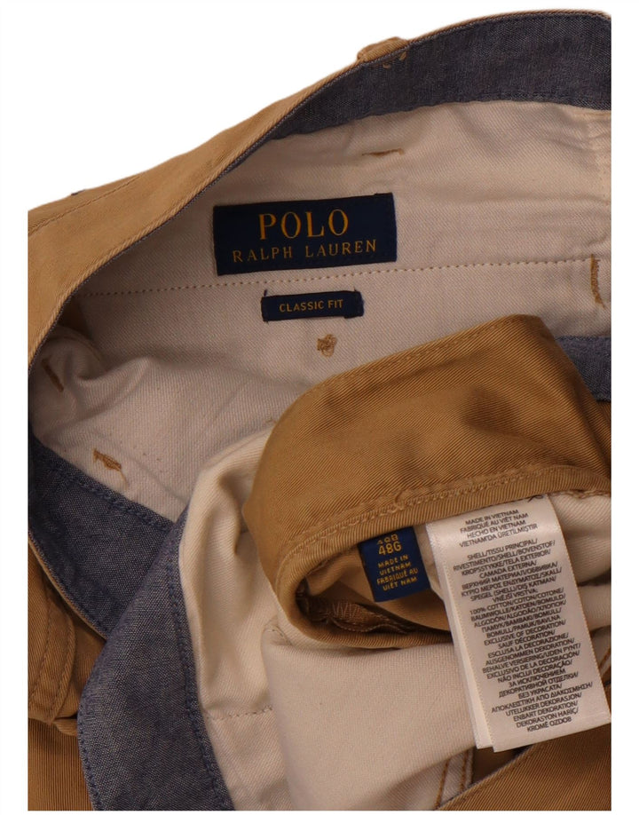 RALPH LAUREN Pantaloncini chino vestibilità classica da uomo W48 4XL Cotone beige