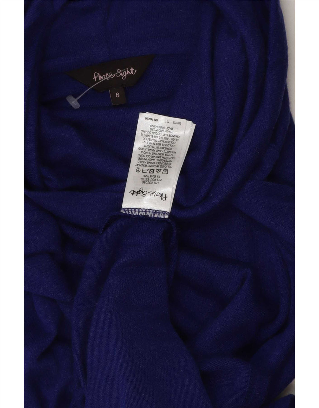 Top tunica a maniche lunghe da donna Phase Eight UK 8 Small in viscosa blu