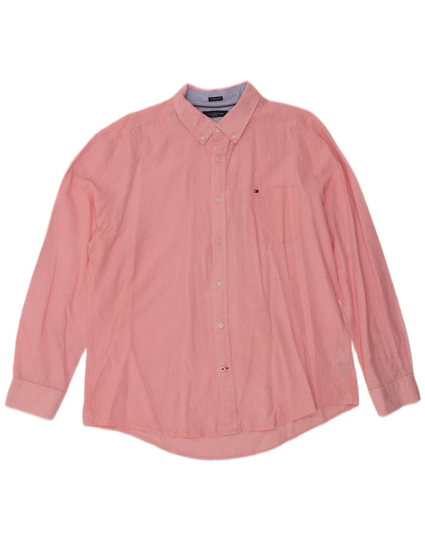 TOMMY HILFIGER Camicia da uomo XL Cotone rosa