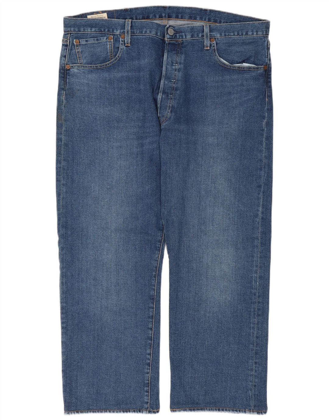 Levi's Uomo 501 Jeans dritti tagliati W38 L25 Cotone Blu