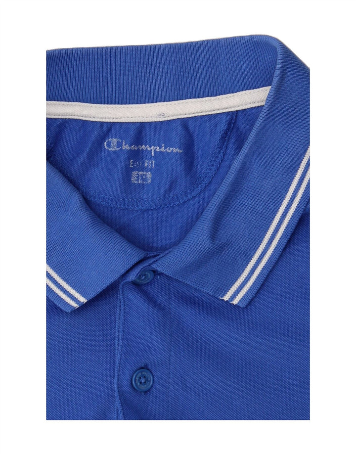 CHAMPION Mens Easy Fit Polo Shirt Large Blue Vintage Champion and Second-Hand Champion from Messina Hembry 