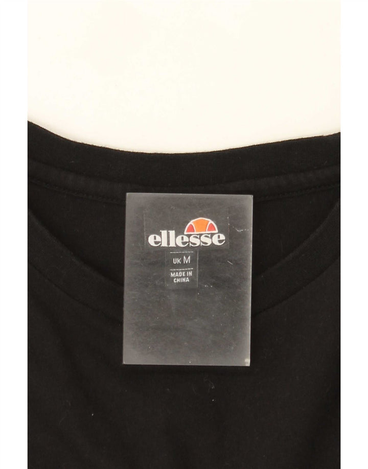 T-shirt grafica da uomo Ellesse Top nera media