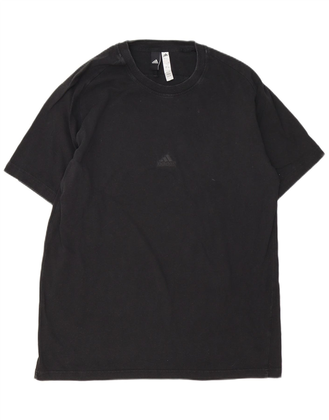 T-shirt da uomo ADIDAS Top grande in cotone nero