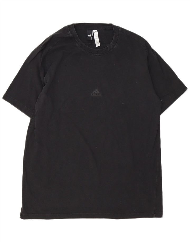 T-shirt da uomo ADIDAS Top grande in cotone nero