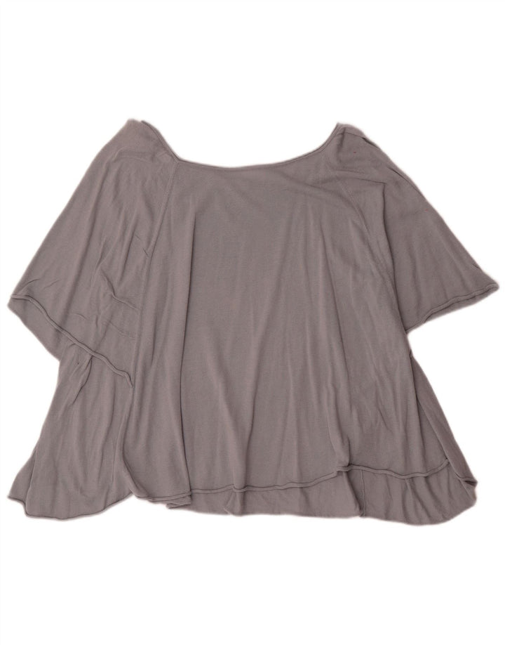 Blusa oversize da donna Zara Top UK 10 piccolo cotone grigio