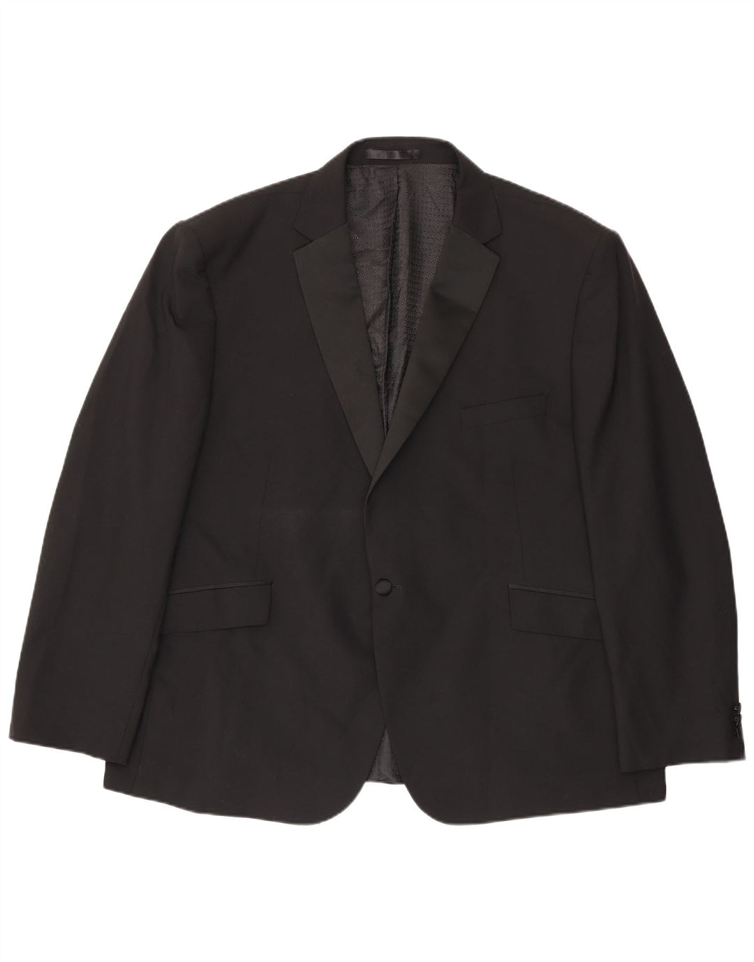 Giacca blazer da uomo a 1 bottone Pierre Cardin UK 52 6XL poliestere nero