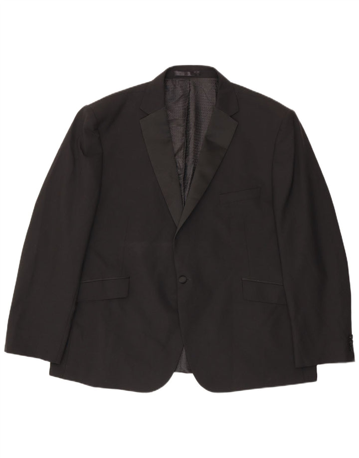 Giacca blazer da uomo a 1 bottone Pierre Cardin UK 52 6XL poliestere nero