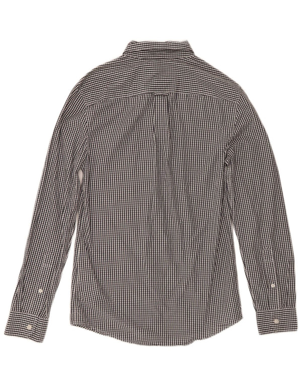 Camicia da uomo Classic Fit Jack Wills XS in cotone a quadretti nero