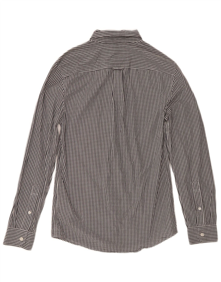 Camicia da uomo Classic Fit Jack Wills XS in cotone a quadretti nero